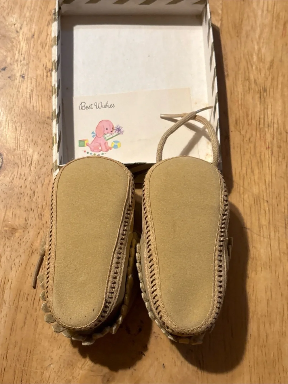 Baby Walker Moccasins in Tan - Soft Infant Shoes